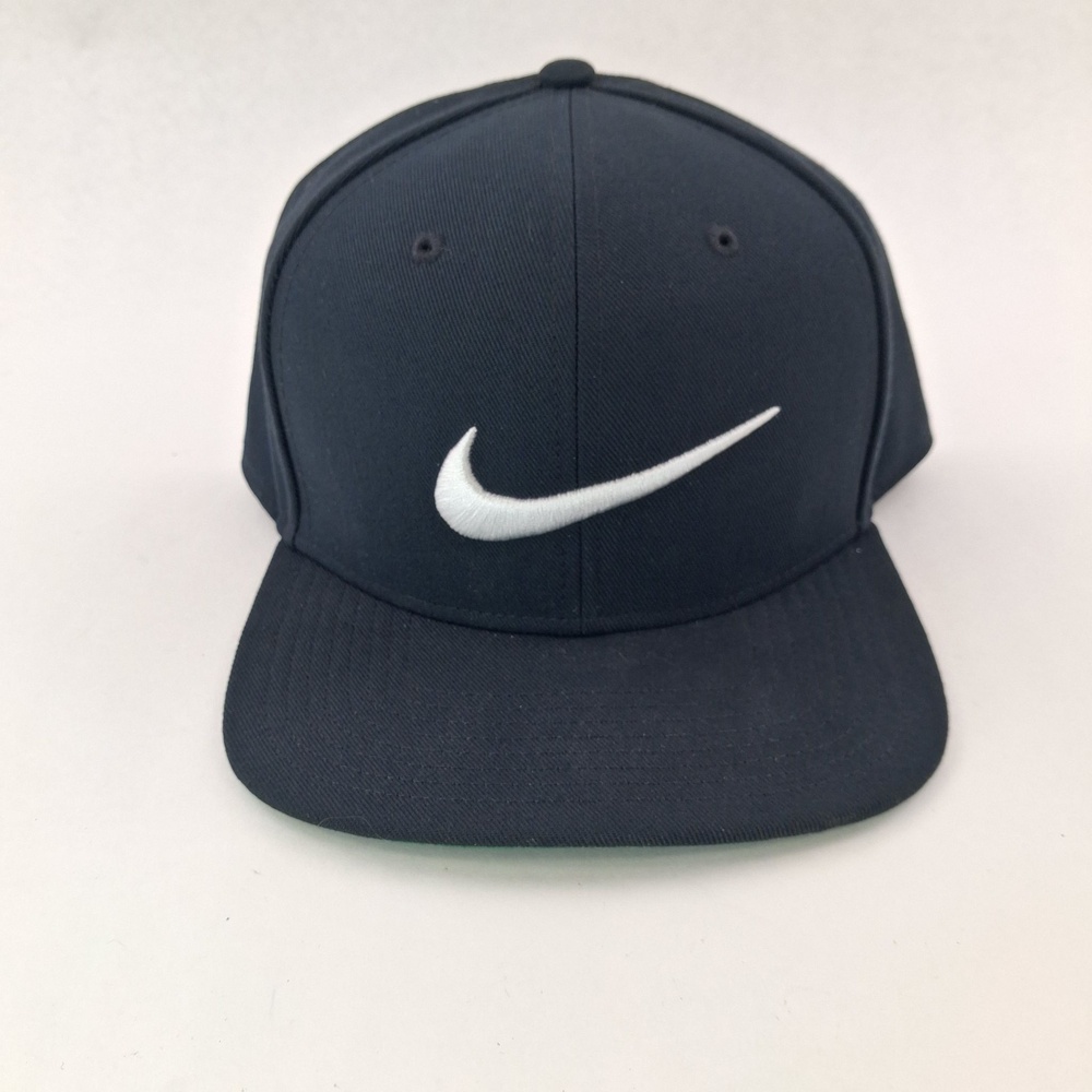 Nike Hat Cap Snap Back L-XL Blue Pro Cap Swoosh Logo Flat Bill Baseball Mens